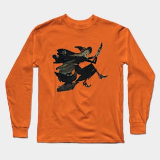 Witch on a Broom Long Sleeve T-Shirt